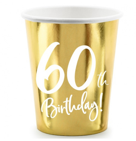 Gobelets Anniversaire 60 ans (x6) | Hollyparty