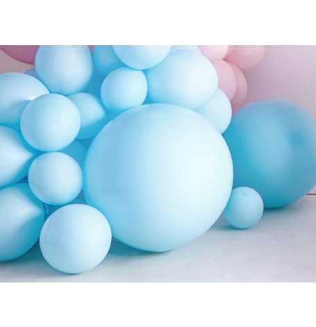 Grand Ballon en latex Bleu Pastel 60 cm