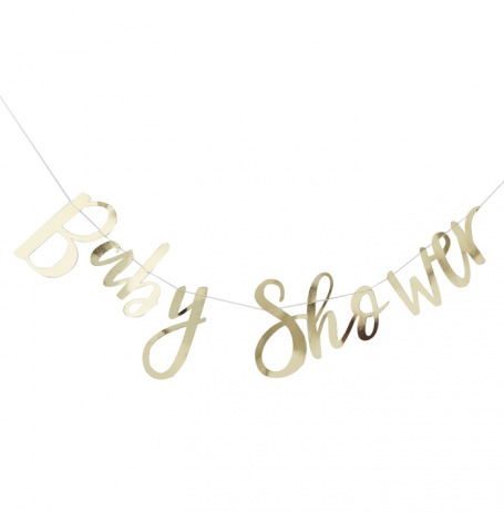 Guirlande Baby Shower Or | Hollyparty