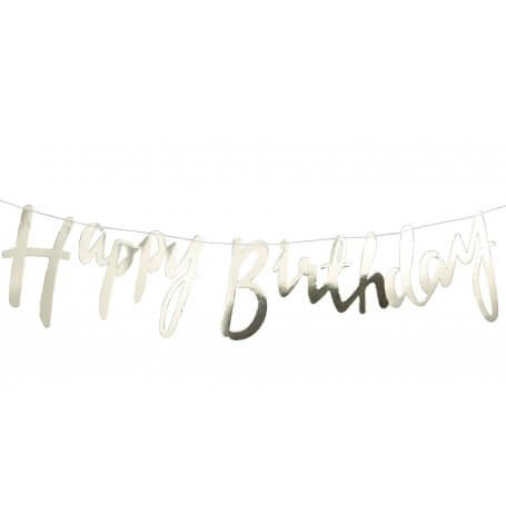 Guirlande Happy Birthday Or | Hollyparty