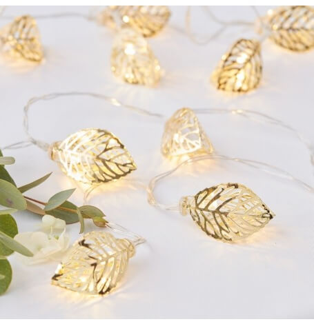 Guirlande Lumineuse Feuille d'Or | Hollyparty