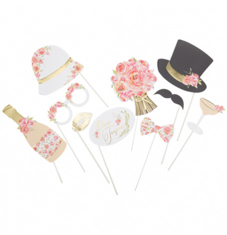 Kit 10 Accessoires Photobooth Romantique| Hollyparty