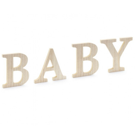 Lettres en bois décorative - BABY| Hollyparty