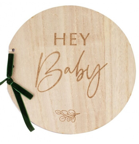 Livre d'Or en bois Hey Baby | Hollyparty