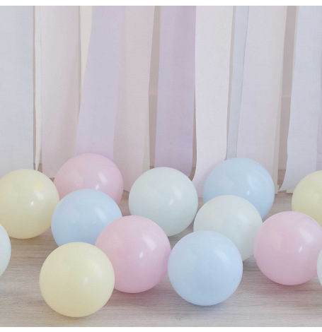 Lot de 40 mini Ballons Pastel biodégradable