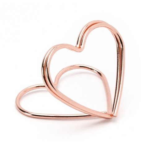 Marque Place Coeur Métal Rose Gold (x10)| Hollyparty