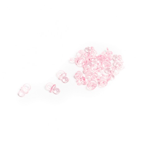 Mini Tétines transparente rose (x24)