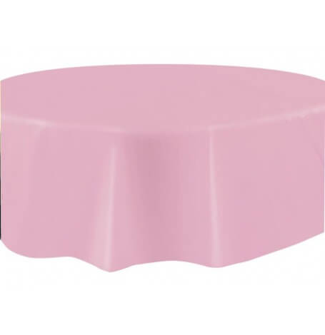Nappe Plastique Ronde Rose Pastel| Hollyparty