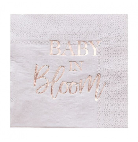 Serviettes en papier Baby in Bloom (x16)| Hollyparty
