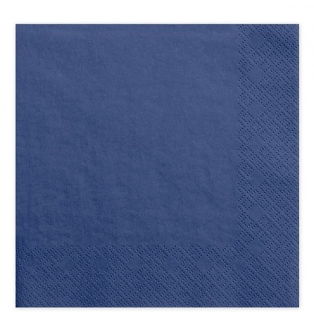 Serviettes en papier Bleu Marine Uni (x20)| Hollyparty
