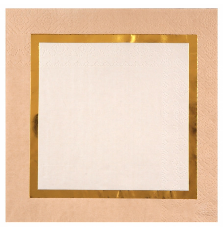 Serviettes papier Blush & Or (x20)| Hollyparty