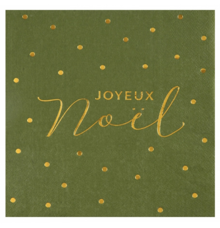 Serviettes papier Eucalyptus Joyeux Noel (x20)| Hollyparty