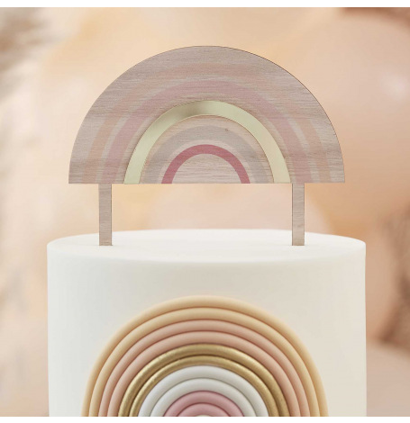 Topper Bois & Acrylique Boho Rainbow 