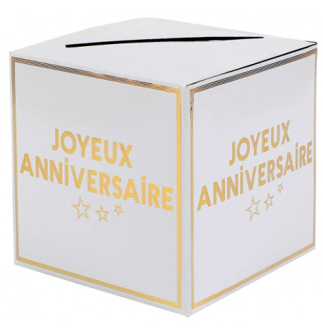 Urne Joyeux Anniversaire Or| Hollyparty