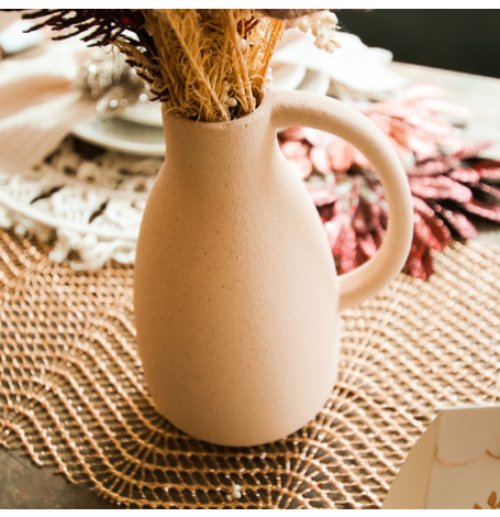Vase Carafe Antique en grès blush