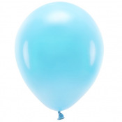 100 Ballons latex Biodégradables Bleu Poudré