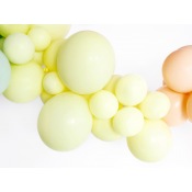 5 Ballons de baudruche Biodégradable Jaune Pastel