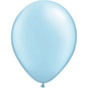 5 Ballons de baudruche Métallisé Bleu Clair