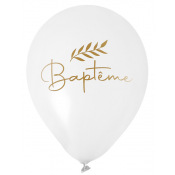 6 Ballons latex Baptême - Jolis Brins