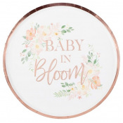 Assiettes carton floral Baby in Bloom (x8) 