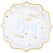 Assiettes en carton Baby Boy Bleu (x10)