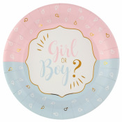 Assiettes en carton Boy or Girl ? (x10)
