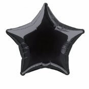 Ballon Etoile Mylar aluminium Noir