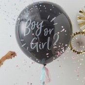 Ballon Géant Confettis Gender Reveal Boy or Girl