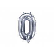 Ballon Mylar Aluminium Chiffre Argent 35 cm - A CHOISIR (VENDU A L'UNITE)