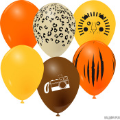 Ballons Anniversaire Savane (x6)
