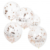 Ballons Confettis de table Team Bride (x5)