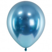 Ballons de baudruche Chromé Bleu (x5)