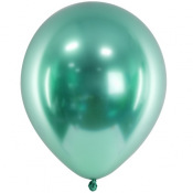Ballons Vert Bouteille Chromé (x5) - Latex