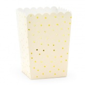 Boîtes à Popcorn Crème Pois Or (x6)