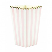 Boîtes à popcorn Rose Pastel & Or (x8)