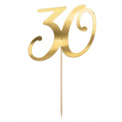 Cake Topper Anniversaire 30 ans Or 
