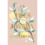 Carte Anniversaire Happy Birthday - Citron