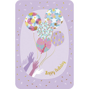 Carte Happy Birthday - Ballons Hélium 