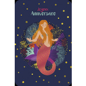 Carte Joyeux Anniversaire - Sirène