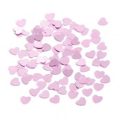 Confettis de table Coeur Rose métallisé