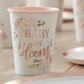 Gobelets carton floral Baby in Bloom (x8)