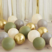 Lot de 40 mini Ballons Kaki biodégradables
