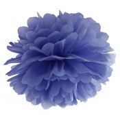 Pompom Fleur Papier de soie Bleu Marine
