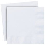 Serviettes en papier Blanc Uni (x20)