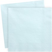 Serviettes en papier Bleu Pastel Uni (x20)