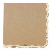 Serviettes papier Kraft et Or Unies (x16)