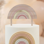 Topper Bois & Acrylique Boho Rainbow 