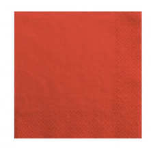 20 Serviettes en papier Rouge 