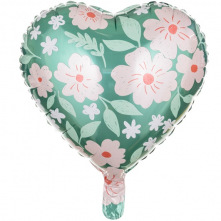 Ballon Mylar Cœur Fleuri