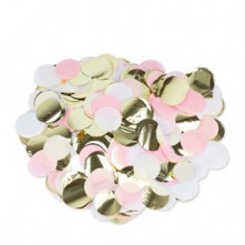 Confettis de table Papier Rose Blanc & Or - 3 cm 